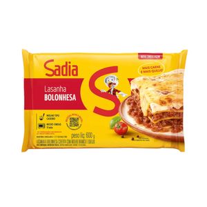 Lasanha Sadia Bolonhesa Embalagem 600g