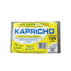 Saco de Lixo KAPRICHO Pacote 100L 5un