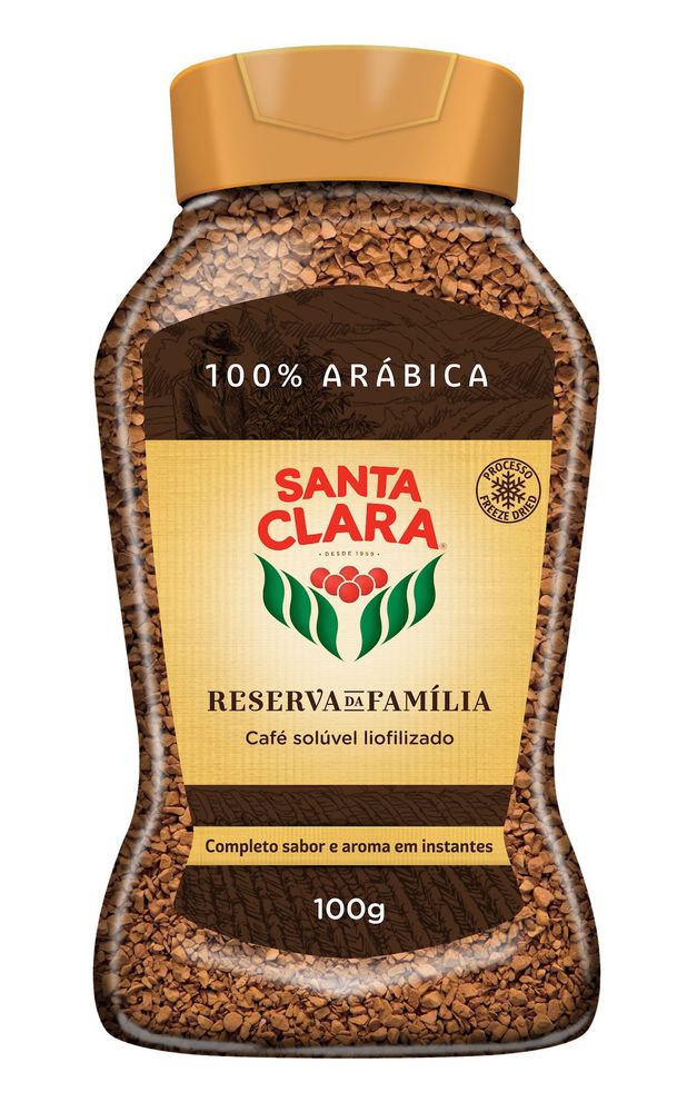 Café Solúvel Liofilizado Santa Clara Reserva da Familia Vidro 100g