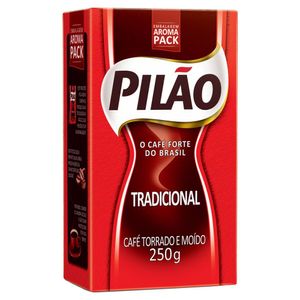 Café Pilão Torrado E Moído Tradicional Vácuo 250g