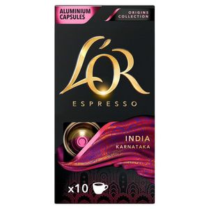 Café em Cápsula Torrado e Moído Espresso Índia L'or Origins Collection Caixa 52g 10 Unidades