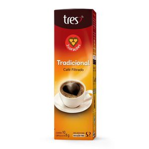 Capsula de Café Filtrado Tradicional 3 Corações 10 unid