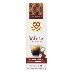 Capsula de Café Espresso Rituais Cerrado Mineiro 3 Corações 10 unid
