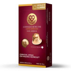 Capsula de Café Cerrado Mineiro Compativel com Nespresso 3 Corações 10 unid