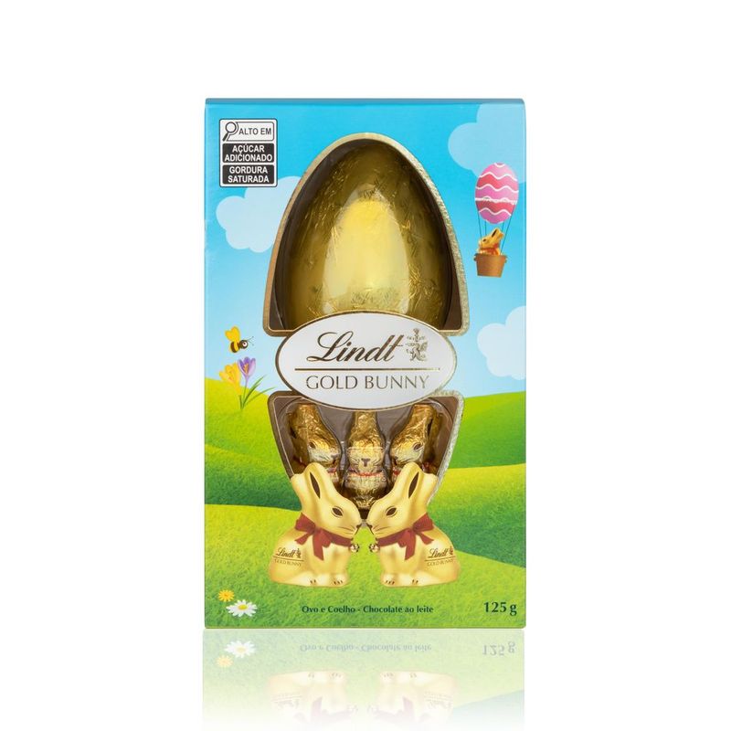 Ovo de Páscoa Lindt Gold Bunny Chocolate Ao Leite 125g