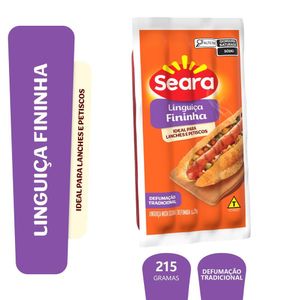 Linguiça fininha defumada Seara 215g