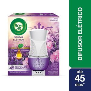 Difusor Elétrico Bom Ar Lavanda e Gerânio Aparelho + Refil 16ml