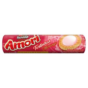 Biscoito Recheio Morango Richester Amori Tortinhas 140g