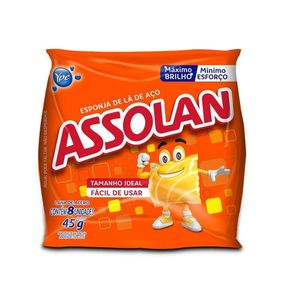 Lã de Aço Assolan com 8 unidades 45g