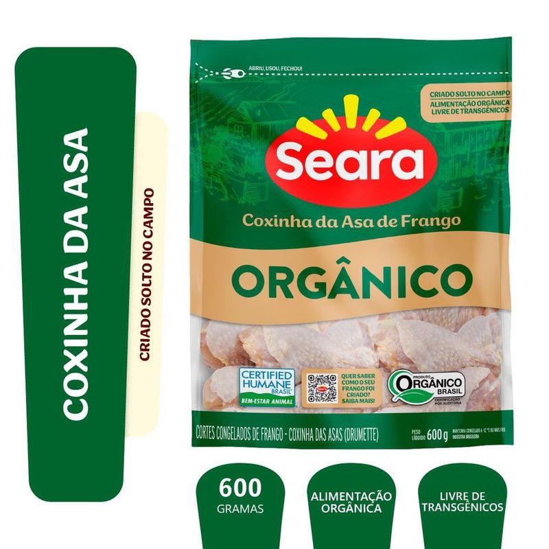 Coxinha da asa Seara Orgânico IQF 600g