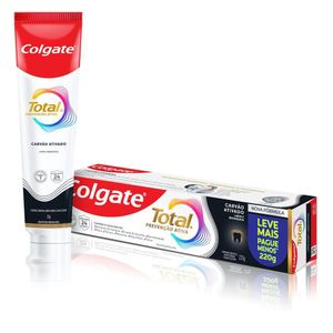 Creme Dental Colgate Total Carvão Ativado 220g Preço Especial