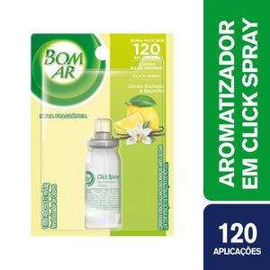 Aromatizador Bom Ar Click Spray Refil Limão Siciliano e Baunilha 12ml