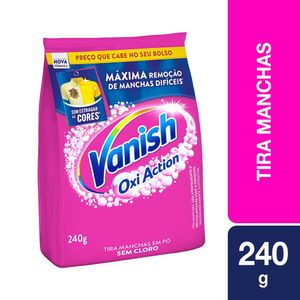 Tira Manchas Vanish em Pó Oxi Action para roupas coloridas refil econômico 240g