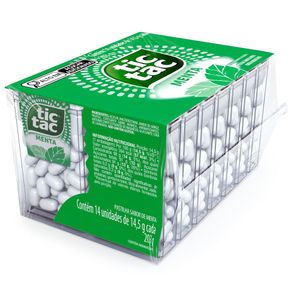 Display Tic Tac Pastilhas Sabor Menta com 12 Unidades de 14,5g