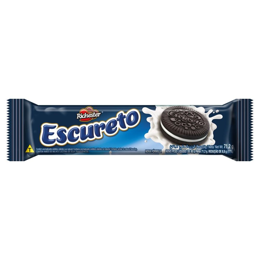 Biscoito Recheado Amori Escureto 71,2g