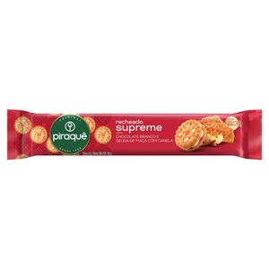 Biscoito Recheio Chocolate Branco e Geleia de Maçã com Canela Piraquê Supreme 80g