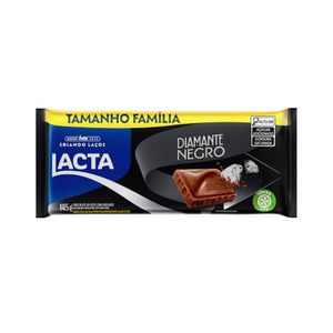 Chocolate Branco ao Leite Lacta Diamante Negro Embalagem 145g