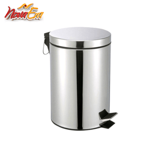 Lixeira em Aço Inox Nova Era Prata com Pedal 12L