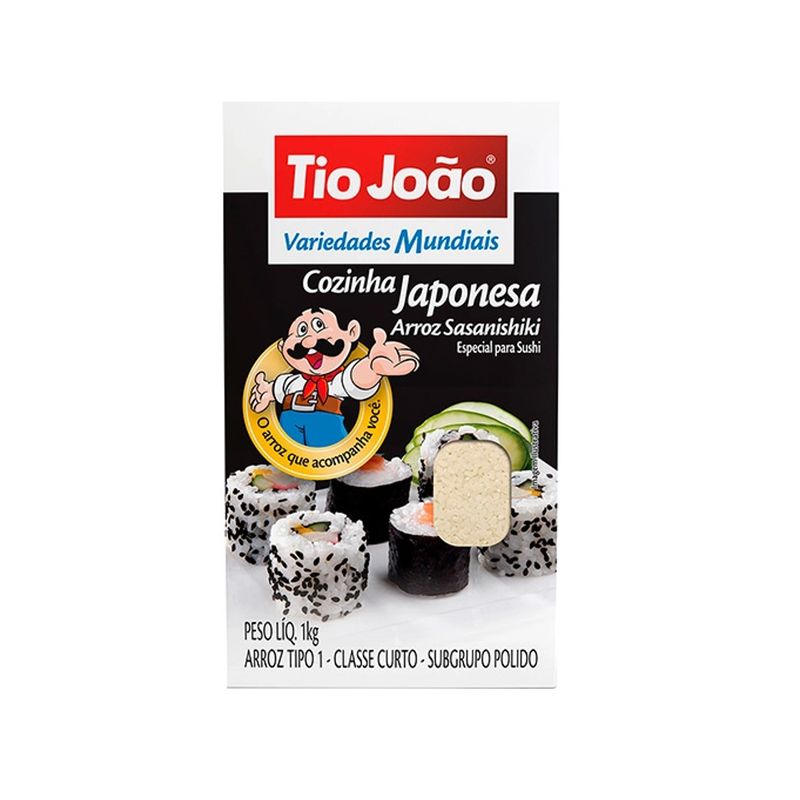 Arroz Sasanishiki TIO JOÃO Cozinha Japonesa Caixa 1kg