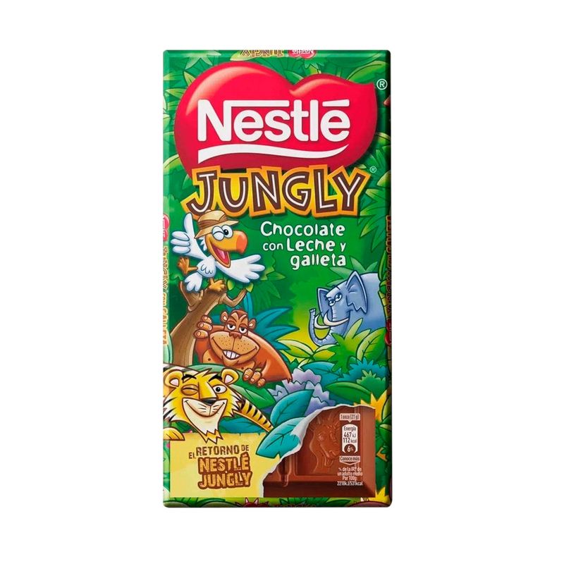 Chocolate ao Leite em Barra Nestlé Jungly Embalagem 125g