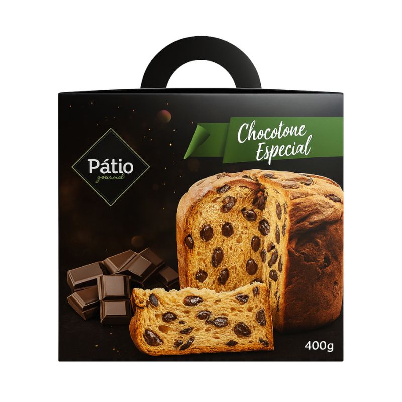 Panetone Especial Pátio Gourmet com Chocolate Caixa 400g
