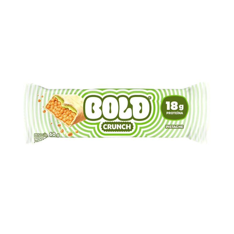 Barra de Proteína Bold Crunch Sabor Pistache Embalagem 60g