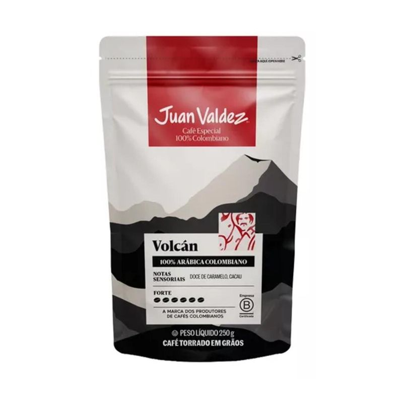 Café Torrado em Grãos Juan Valdez Volcán 100% Arábica Embalagem 250g
