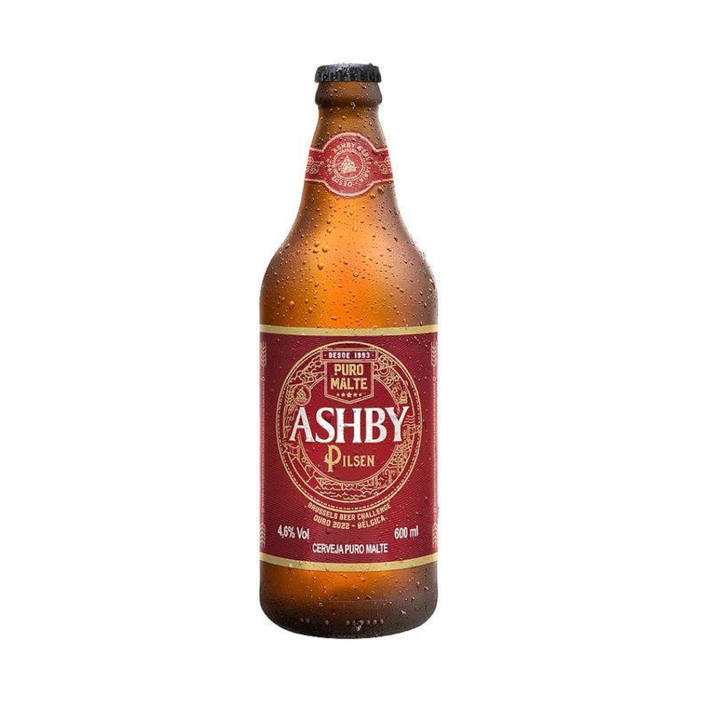 Cerveja Pilsen Ashby Puro Malte Garrafa 600g