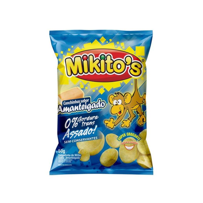 Salgadinho MIKITO'S Amanteigado Pacote 50g