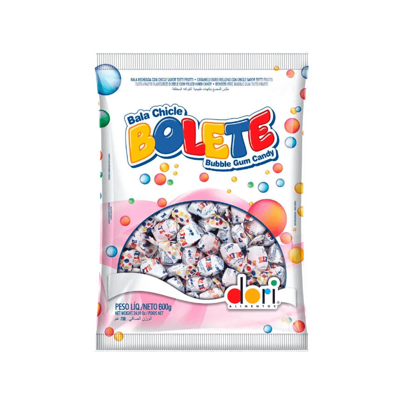 Bala Chicle BOLETE Tutti Frutti pacote 600g