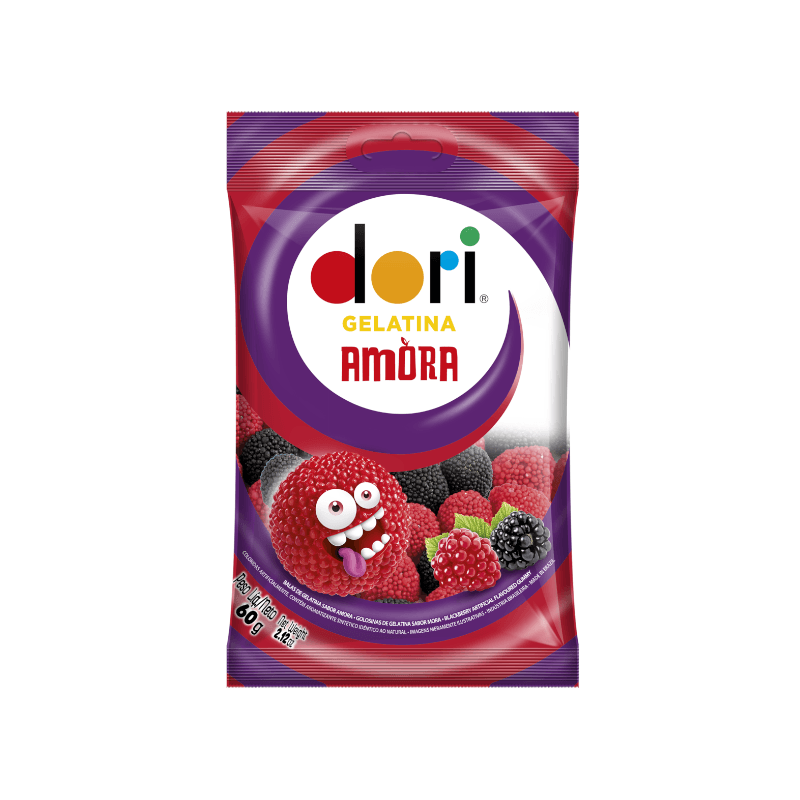 Bala de gelatina DORI Amora pacote 60g