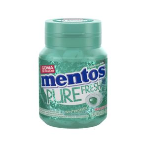 Goma de Mascar Sem Açúcar Mentos Pure Fresh Wintergreen Pote 56g