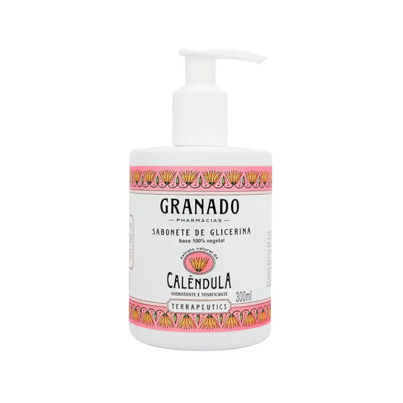 Sabonete Líquido de Glicerina Granado Pharmácias Calêndula Terrapeutcs Embalagem 300ml