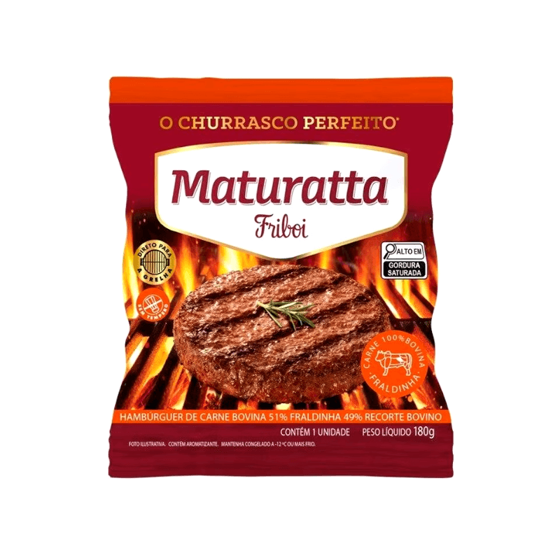 Carne de Hambúrguer bovina MATURATTA Fraldinha congelado 180g