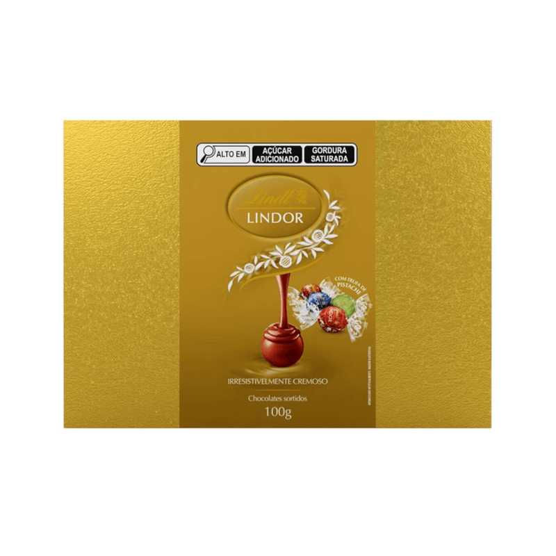 Bombons de Chocolate Lindt Lindor Sortido Embalagem 100g