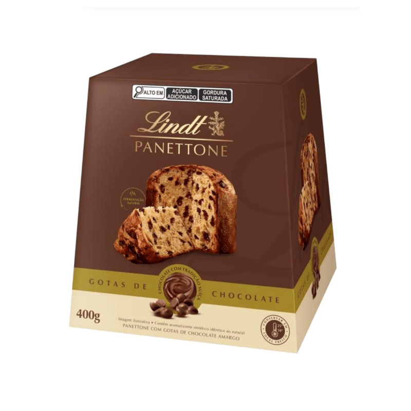 Panettone Lindt com Gotas de Chocolate Caixa 400g