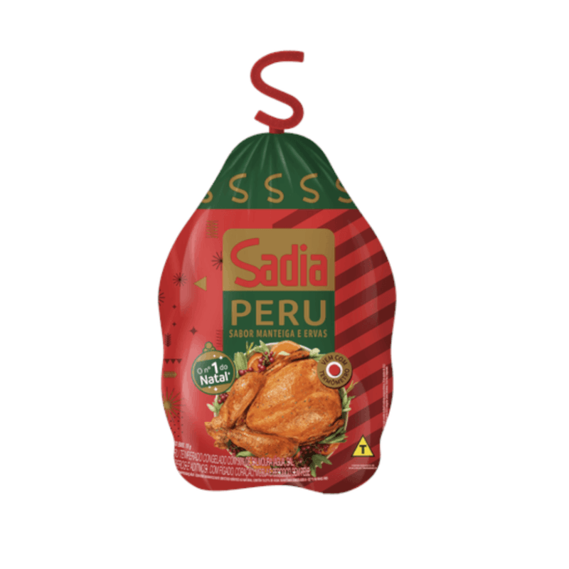 Peru Temperado SADIA Sabor Manteiga e Ervas Congelado Aproximadamente 4,6kg