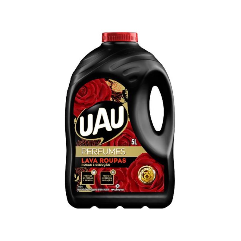 Lava Roupas LÃ­quido UAU Rosas e SeduÃ§Ã£o Frasco 5L.jpg