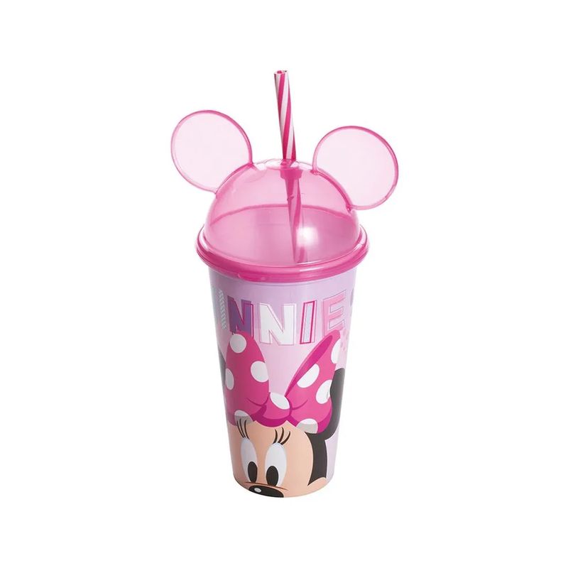 Copo Infantil PlasÃºtil Disney Minnie Mouse com Tampa 500ml.jpg