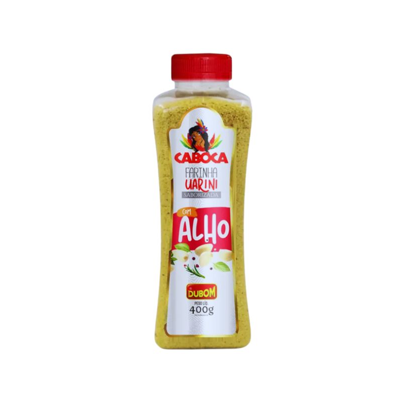Farinha Uarini Saborizada CABOCA Sabor Alho Garrafa 400g.jpg